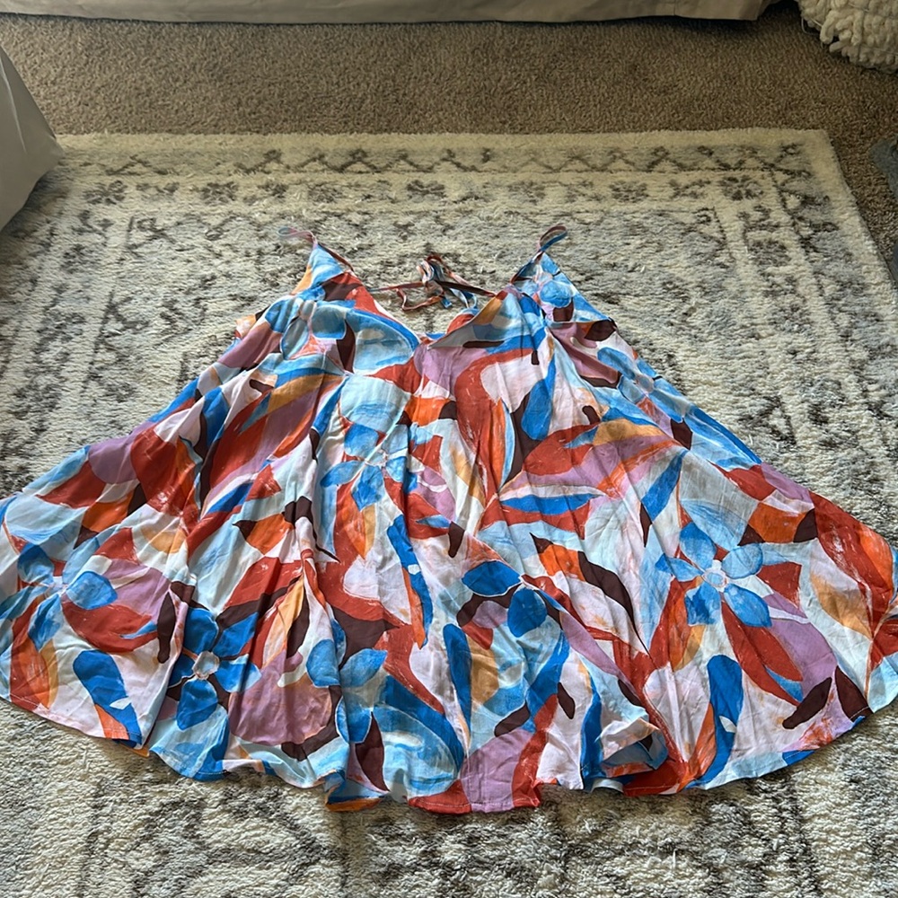 Multi color swing mini dress